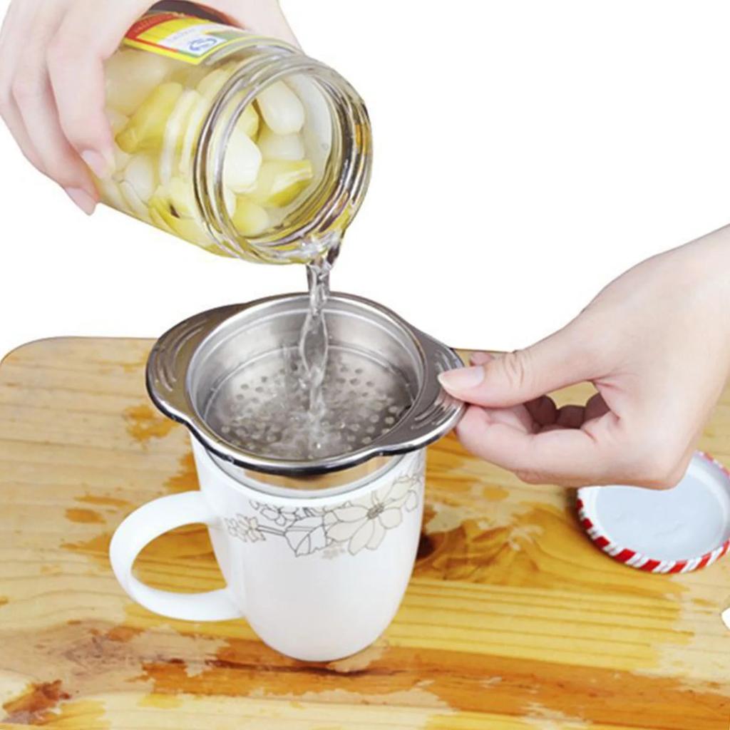 Can Strainer Stainless Steel Can Colander Vegetable Fruit Can Strainer for Beans Vegetables Fruit Tuna Universal