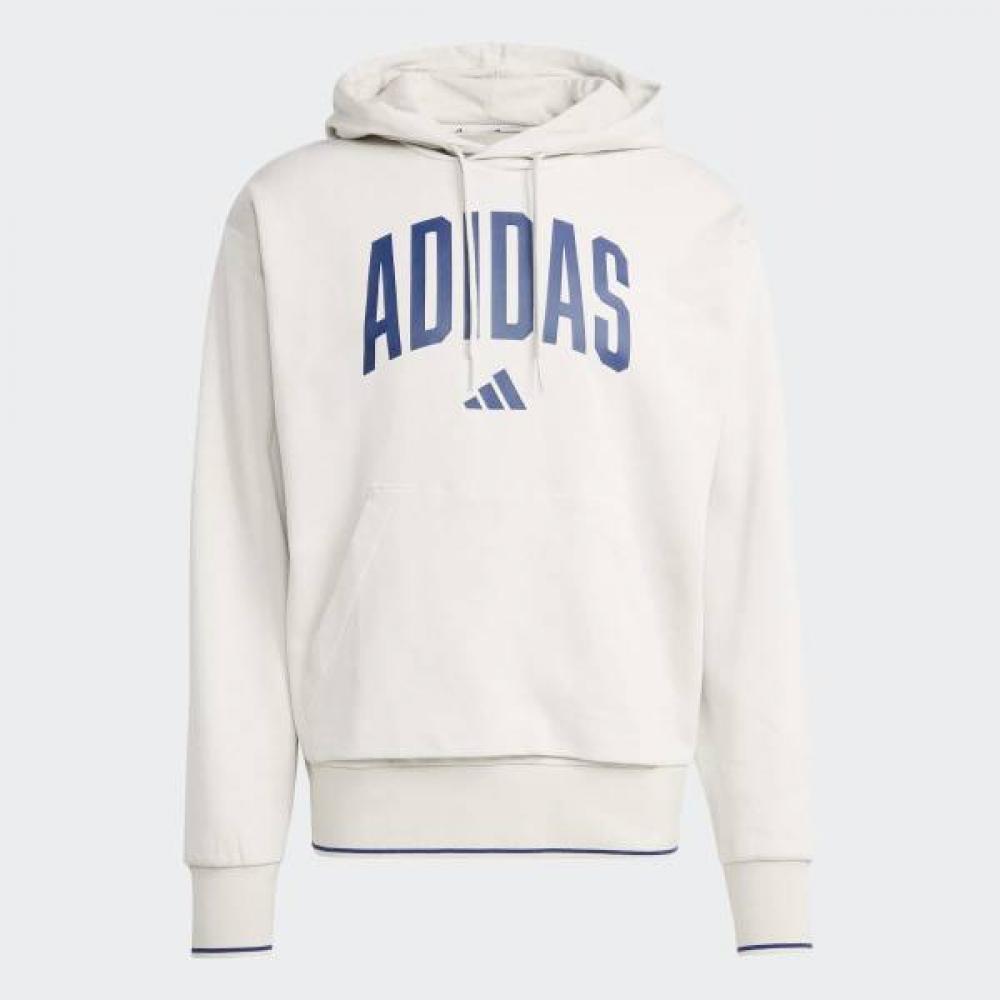 Adidas Unisex College Art Hoodie Casual Cotton Hooded Sweatshirt Fleece Beige