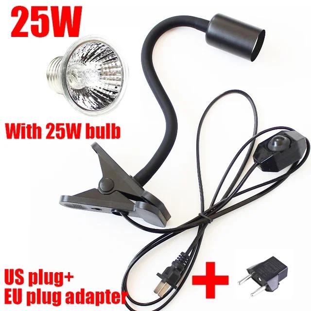 Lampada Solare per Tartarughe con Lampadina a Spettro Completo UVA+UVB da 25/50/75W per Supplemento di Calcio per Tartarughe Illuminazione per Box per Animali