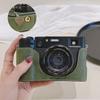 PU Leather Half Shell Case Vintaged Designing for X100VI Offering Quick Battery and Memory Card Swap