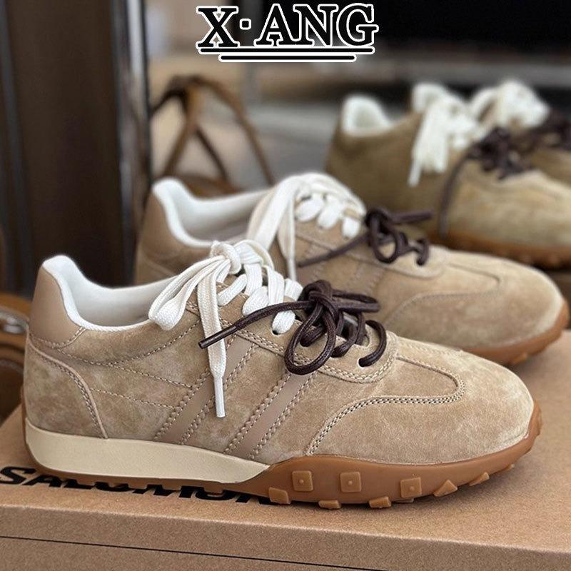 Cowhide version red children's shoes soft sole autumn new versatile casual sports shoes