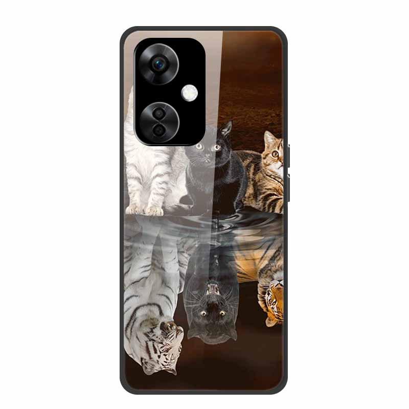 Personalisierte bunte Landschafts-Handyhülle mit gehärtetem Glas für OnePlus NORD CE 3 5G