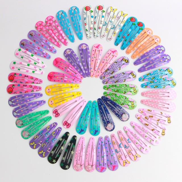 100 Sets of Cute Animal Bobby Pins & Sequin Heart Hair Clips