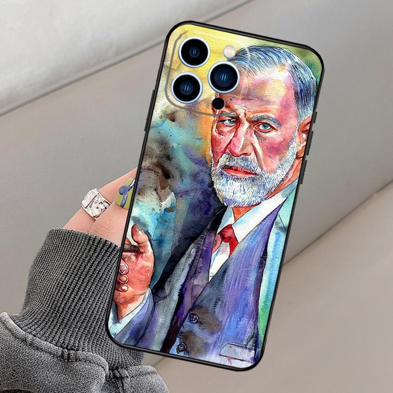Sigmund Freud Case For iPhone 14 15 16 Pro Max 13 12 11 X XR XS Plus 12 13 Mini Soft Back Cover