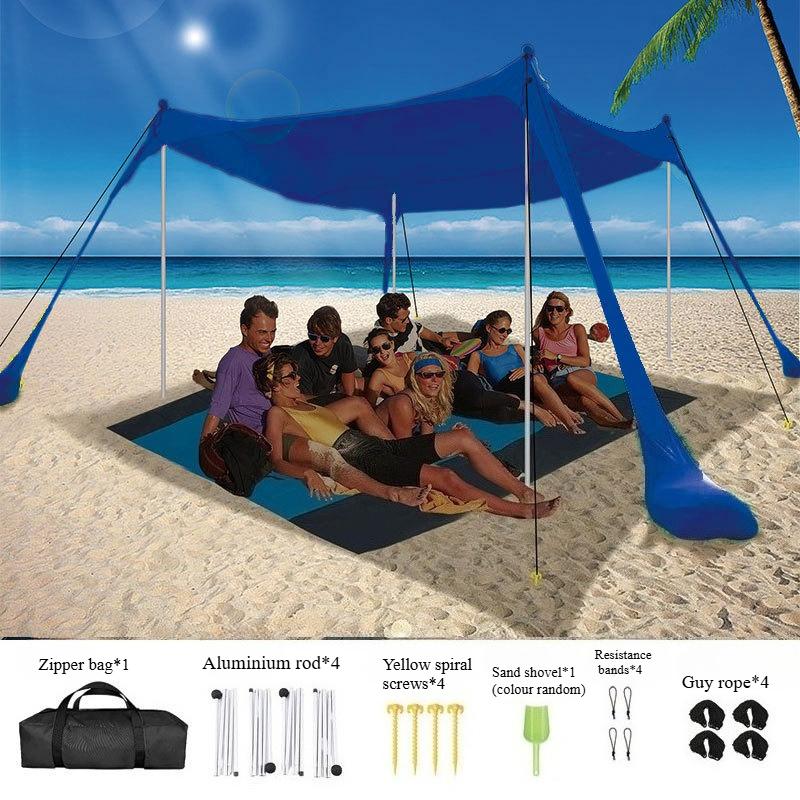 Seaside Beach Canopy, Beach Digging Tent, Sunshade and Sun Protection Tent, Outdoor Park, Fishing and Camping Tent