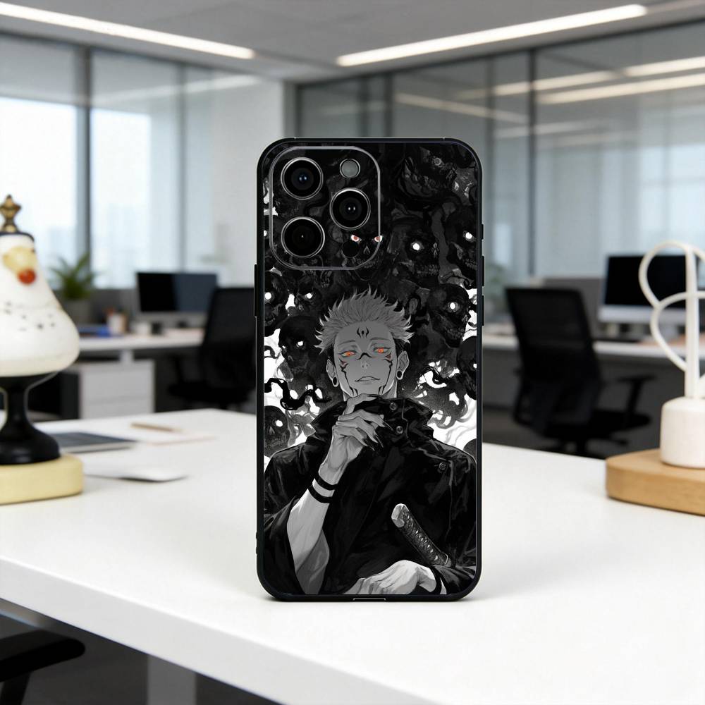 Jujut-su R-Ryomen S-Sukuna Kaisen-RS Phone Case For iPhone 17, 16,15,14,13,12,11 Plus,Pro Max, Others Soft Black Cover