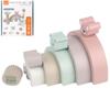 Colorful Wooden Rainbow Animal Building Blocks Educational Toy For Children Ages 4-6
