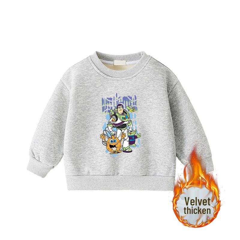 Unisex Kids' Round Neck Long Sleeve Warm Korean Style Fashion Hoodie