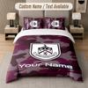 Burnley Football Design Bedding Set Custom Text 1 Duvet Cover & 2 Pillow Cases