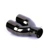 Exhaust Pipe Double Outlet Exquisite Workmanship Stainless Steel Curved Exhaust Pipe Tail Muffler Tip for Car