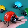 New Metal Material Mini Ladybug Hanging Design Mini Size Beetle Fence Hanger Cute Garden Figurine Outdoor Decor