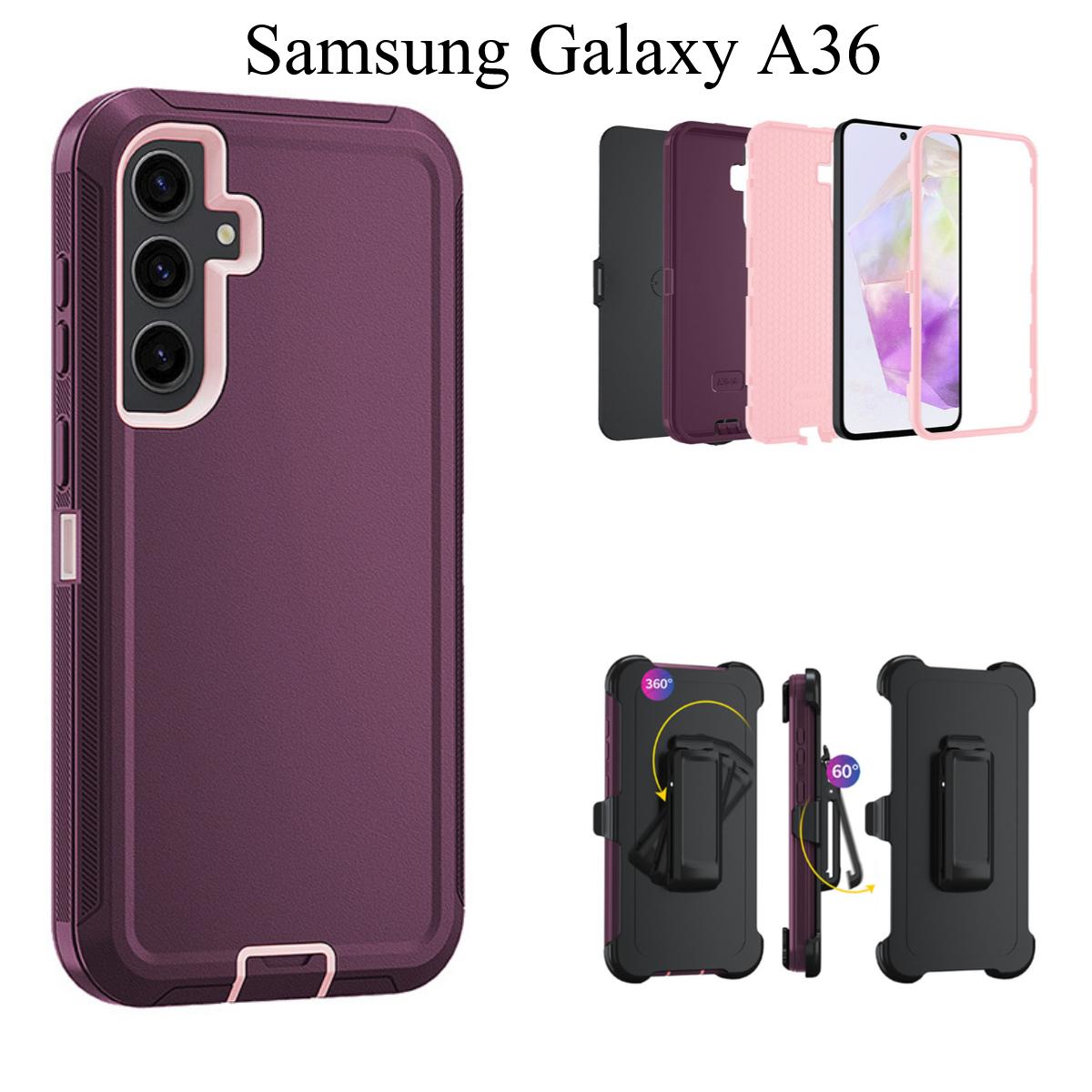 

Rugged Magnetic Case for Samsung Galaxy A36 | 360° Rotatable Stand + Anti-Slip TPU+PC | Shockproof Galaxy Cover Samsung Galaxy A36 чорний