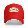 Tim Hortons Coffee Logo Black Baseball Cap Classic Design Embroidered Front Panel Adjustable Fit for Everyday Wear