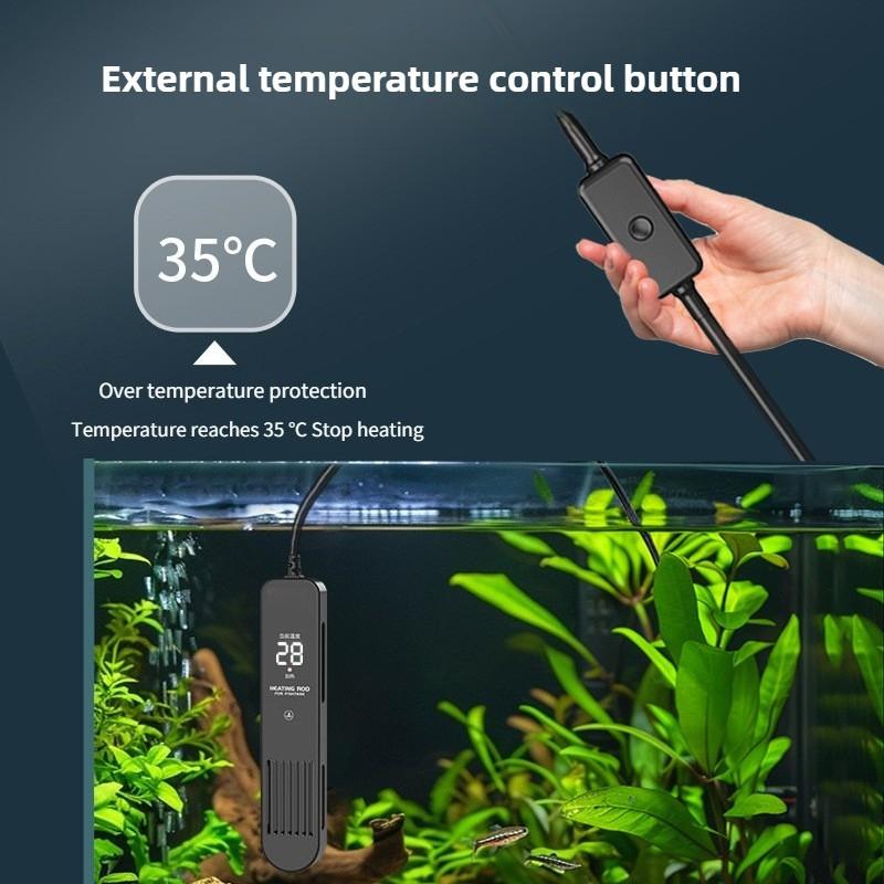 Fish Tank Explosion Proof Heating Rod Automatic Constant Temperature Turtle Tank Electric Heater Small Aquarium Heating Device