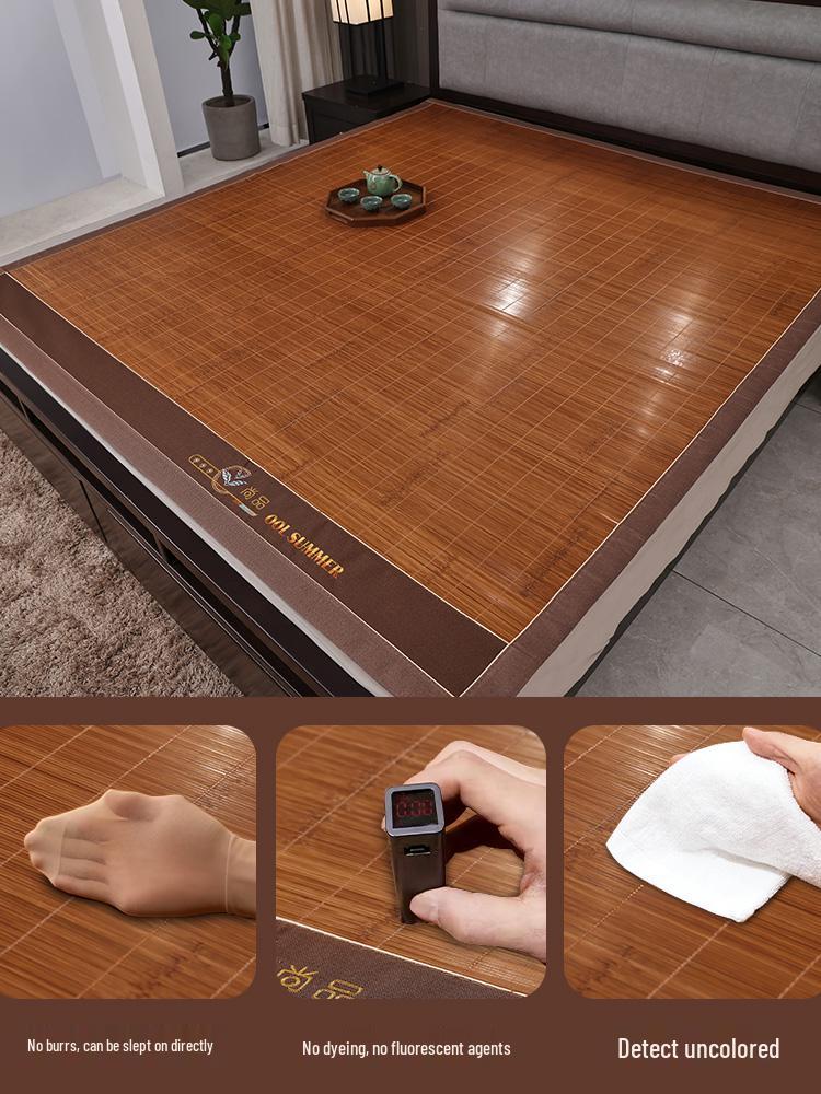 Double-Sided Foldable Bamboo Cool Mat for Children and Students - Ice Silk Summer Mat with Free Shipping
