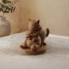 Healing Cat Ornament Frolicking Cats Figurine 3D Printed Playful Statue Cute Vivid Expression Model Collectible Kitty Sculpture Desktop Gift