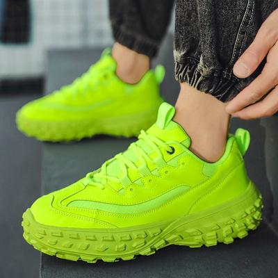 Verde Traspirante Spessa Piattaforma Scarpe Sportive da Uomo Eleganti Tendenza 2025 Jogging Semplici Originali Offerte Moda Sneakers Casual da Uomo