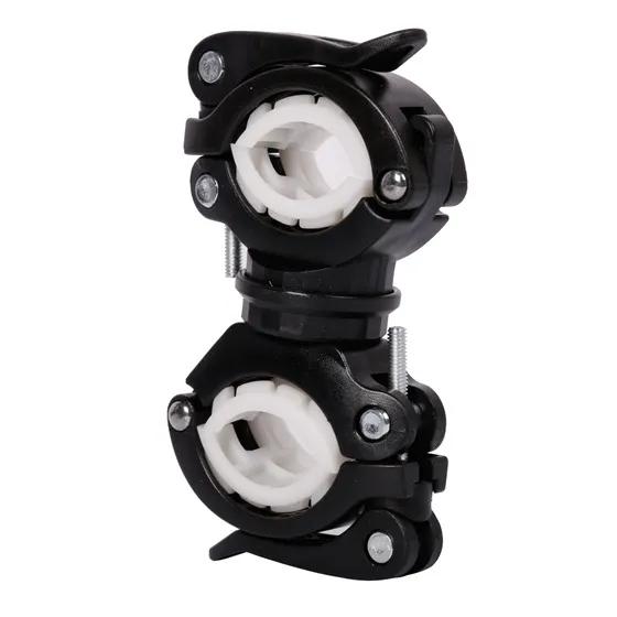 WEST BIKING Bike Light Bracket Multifunctional 360 Degree Rotatable Bicycle Lamp Holder LED Flashlight Stand Cycling Accessories черный белый