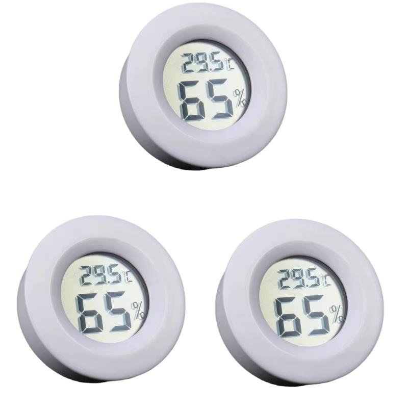 1~10pcs Mini Hygrometer Thermometer Fahrenheit or Celsius Meter Digital LCD Monitor Indoor Room Round Humidity Temperature Gauge 4