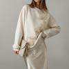 A Mid-length, Laid-back and Loose, Three-dimensional Floral Long-sleeved Pullover Hoodie for Women In Autumn and Winter