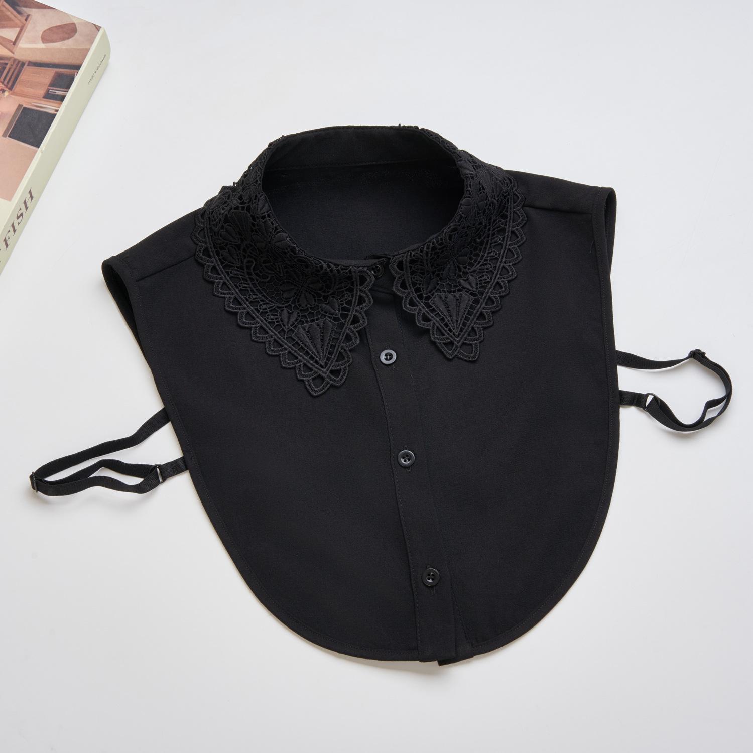 

Vintage Embroidery Half-Shirt Lace False Collar for Women s Shirt Blouse Tops Removable Detachable Collars Women Fuax Cols