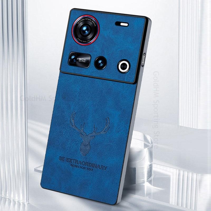 

Чехлы для ZTE nubia Z70S Ultra 3D Мультяшная голова Лось Олень Кожа Защита Задний Чехол для телефона Для Nubia Z70 Ultra Z50 Z60S Pro Мягкий бампер Силиконовая накладка Nubia Z70S Ultra синий