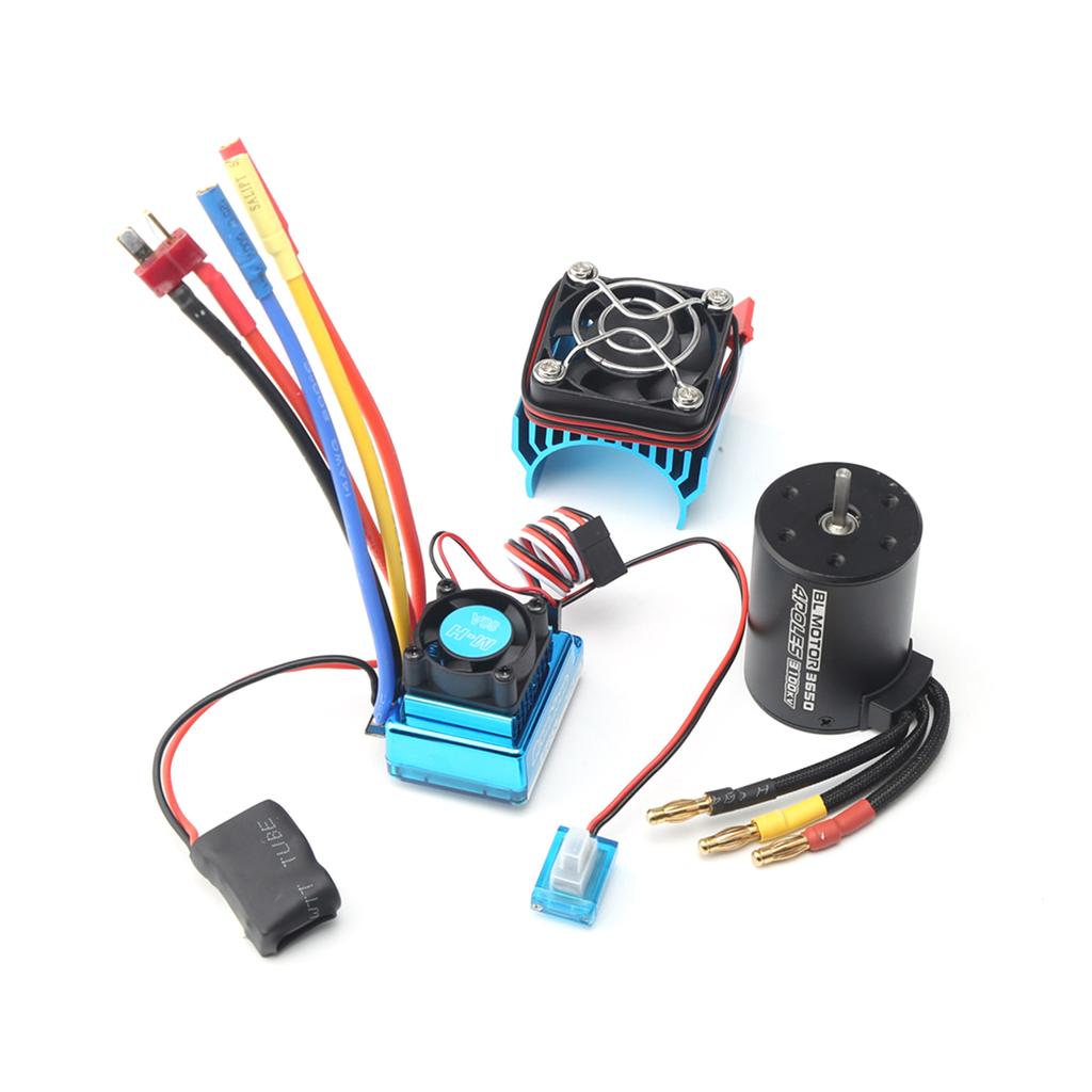 Bezkomutátorový motor 3650 3100KV s 45A bezkomutátorovým chladičem ESC pro 1/8 1/10 RC auto RC člun část
