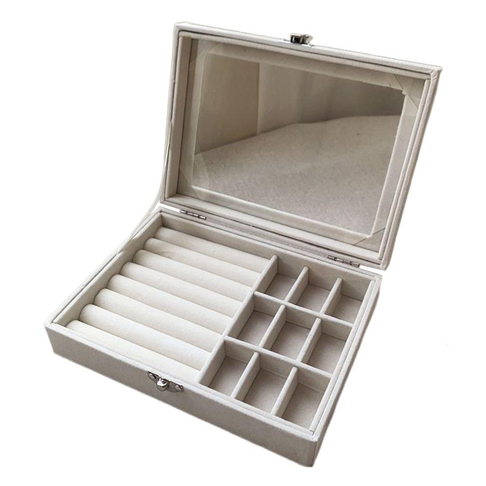 Multi-Compartment Jewelry Organizer Transparent Jewelry Display Box  for Jewelry Classification
