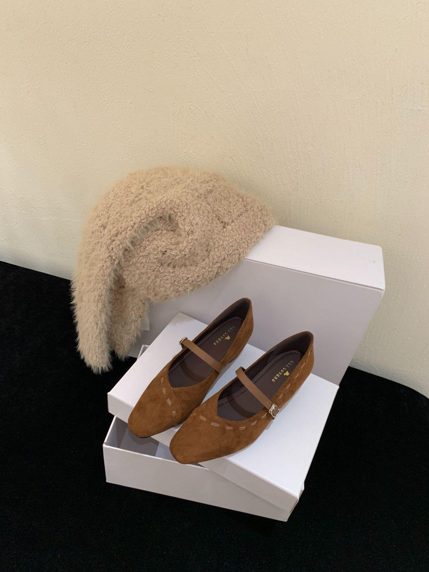 Women s Suede Pointed Toe Block Heel Autumn French Style Pumps - Elegant for Parties & Office 35
