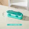 Microwave Stainless Steel Single Layer Partition Lunch Box, Leak Proof Fresh Keeping Bento Container Portable Food Storage Box