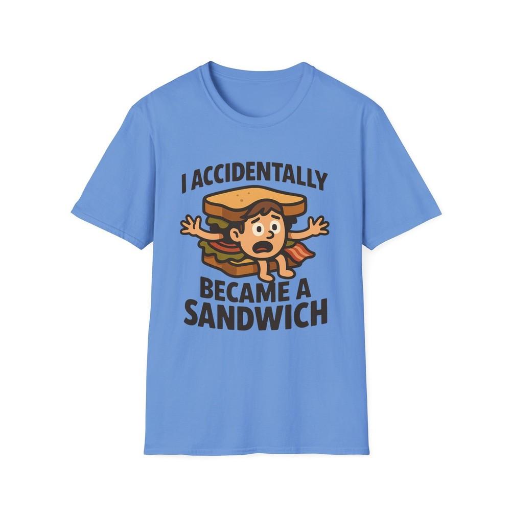 

Unisex Softstyle T-Shirt: Sandwich Tee, Hilarious Cartoon Shirt, Food , Funny 4XL