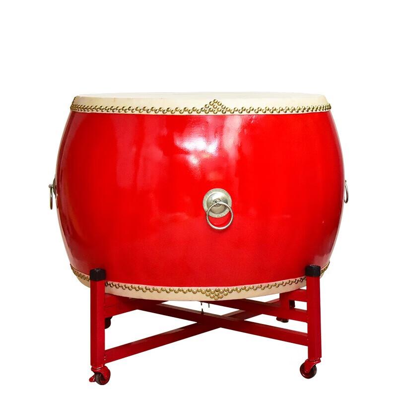 Shuangan 1-Meter Traditional Red Cowhide Performance Drum