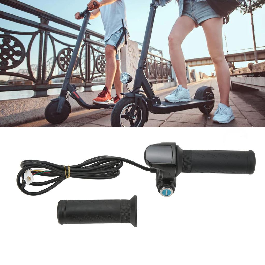 LCD Panel Throttle Grip, Button Operated High Precision Heavy Duty Electric Scooter Twist Throttle Grip Easy Installation (36V)