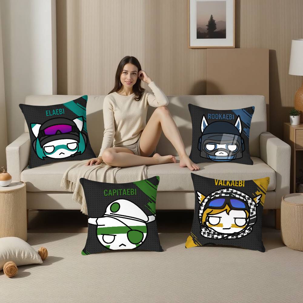 Spiel D-DOKKAEBIS Kissenbezug Sofa Wohnzimmer Schlafzimmer Beidseitiger Druck Quadratisches Kissen Nickerchenzeit Kissenbezug