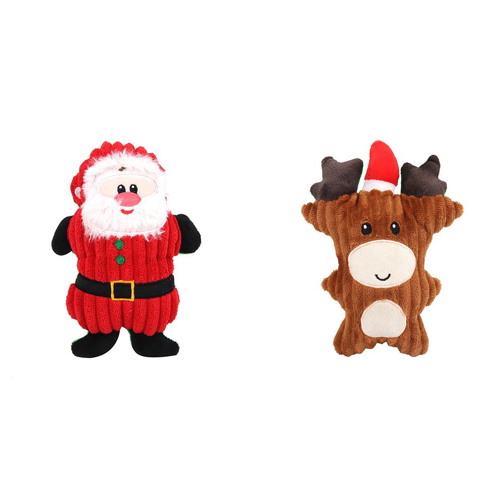 Balacoo Weihnachtsmann-Plüschspielzeug Für Hunde – Quietschend, Knautschbar, 20 Cm Groß, Aus Weichem Plüsch