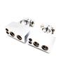 Pair Silver Tone Car Postive Negative Battery Terminals Clamp 2 4 8 Gauge Car