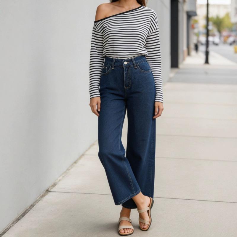 Women S Vintage Casual Straight Leg Slim Fit Jeans