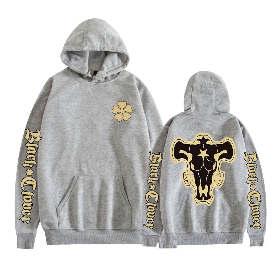 Felpa con cappuccio e stampa anime Black Clover Maglione in pile Felpa con cappuccio anime