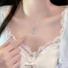 New Chinese Natural White Ice Chalcedony Gourd Necklace Women's Pendant Inlaid with Green Agate Celebrity Fashion Collarbone Chain Gift 2026