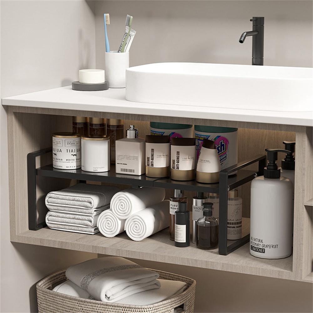 Küchenschrank-Organizer 18 cm Höhe Lagerregal für Töpfe Geschirr Gewürze Arbeitsplattenständer