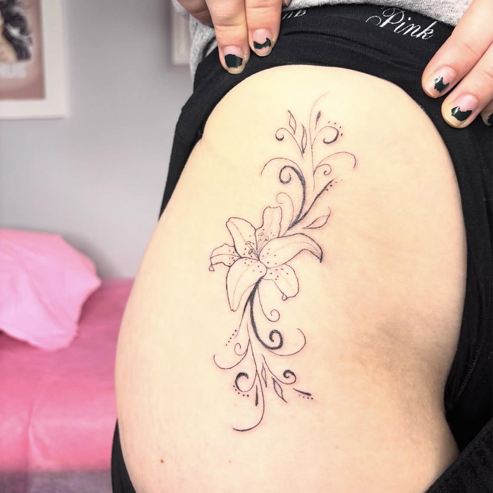 Glow Makeup Unisex Dark Wind Department Personality Simple Flower Pattern English Short Sentence Tattoo Sticker