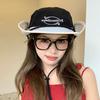 Summer Women Patchwork Fisherman Hat Girl Western Cowboy Wide Brim Bucket Hats Outdoor Hiking Panama Basin Cap