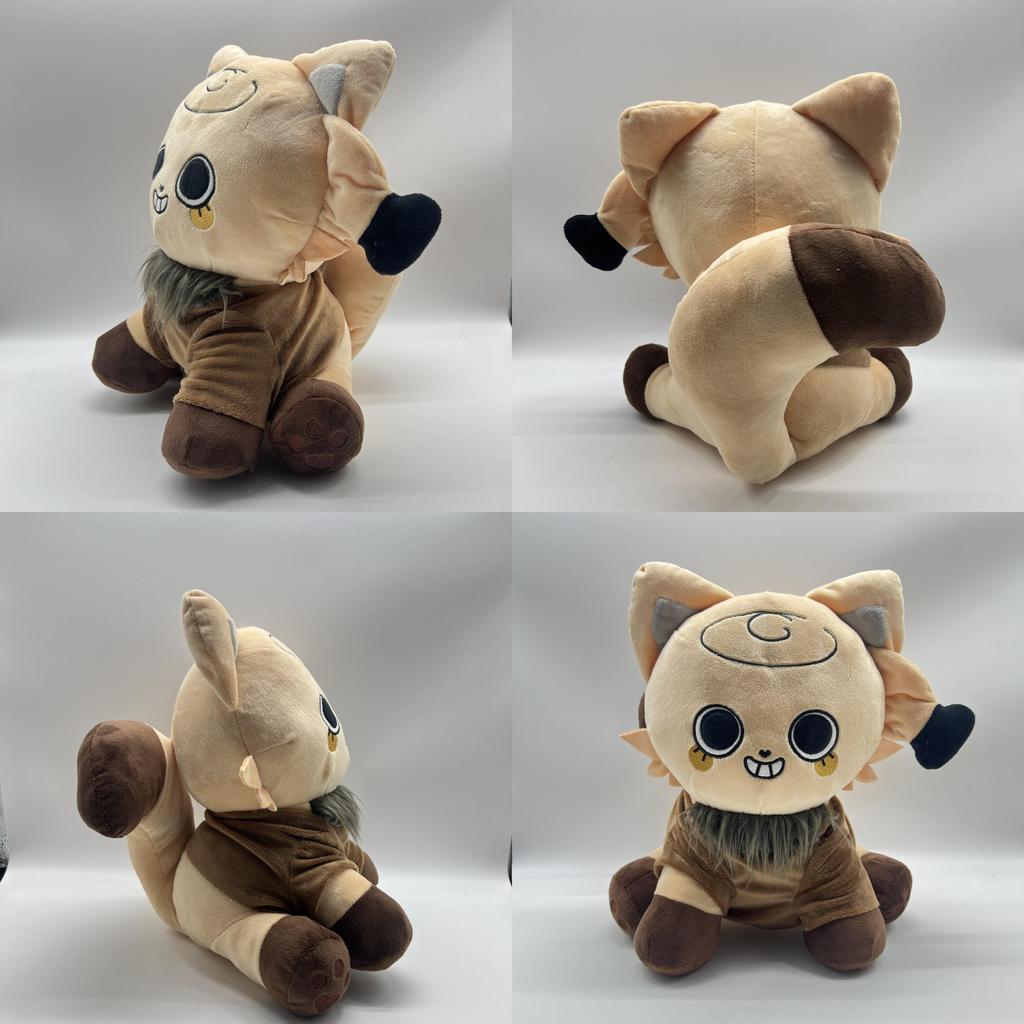Dandys World Plush Cat Toy With Soft Short Plush For Kids And Adults