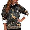 Women's Fashion Casual Long Sleeve Christmas Printed Hooded Sweatshirt