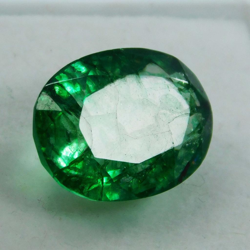 8 Ct Green Emerald Natural Colombian Oval Cut Loose Gemstone Ring Size