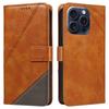For iPhone 15 Pro Case Shockproof Geometric Lines PU Leather Phone Cover