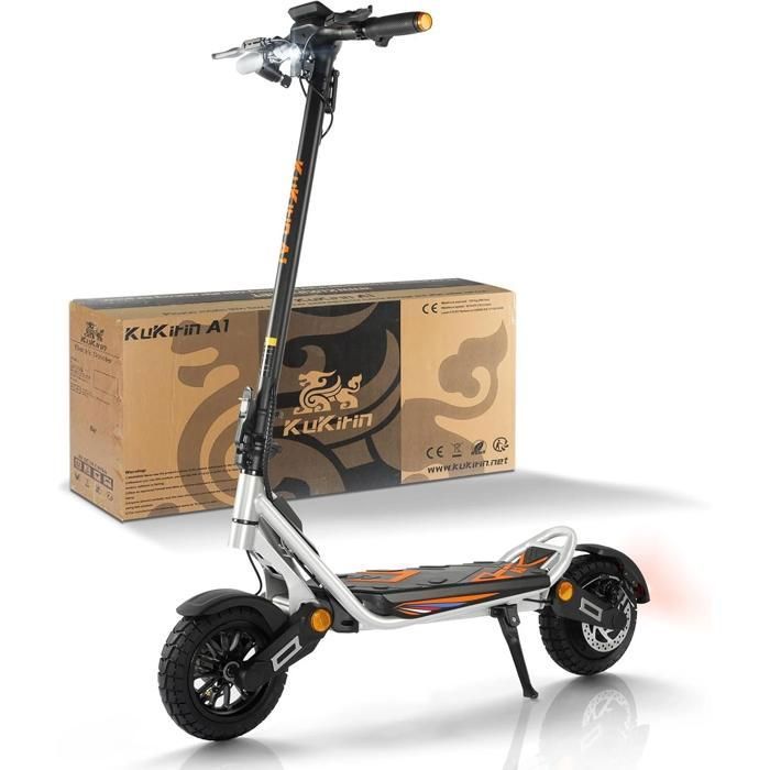 KuKirin A1 - Trottinette électrique pliable - Pneus 10" - Moteur 800W - Batterie 48V 13Ah - Autonomie 45KM - Max 45KM/H - IPX4