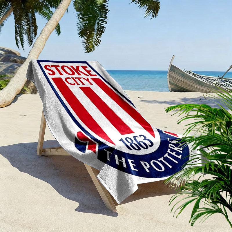 Stoke City F.C Beach Towel, Large Soft Quick Dry Towel for Beach Camping Swimming