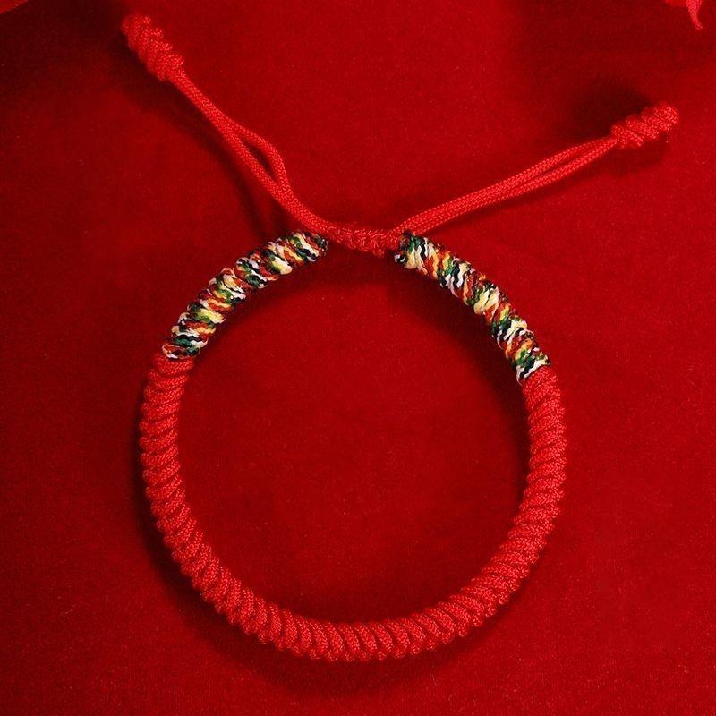 Tibetan Buddhism Lucky Bracelet Unisex Braided Adjustable King Kong Knot Red String Bracelets For Men Women Couple Pulsera