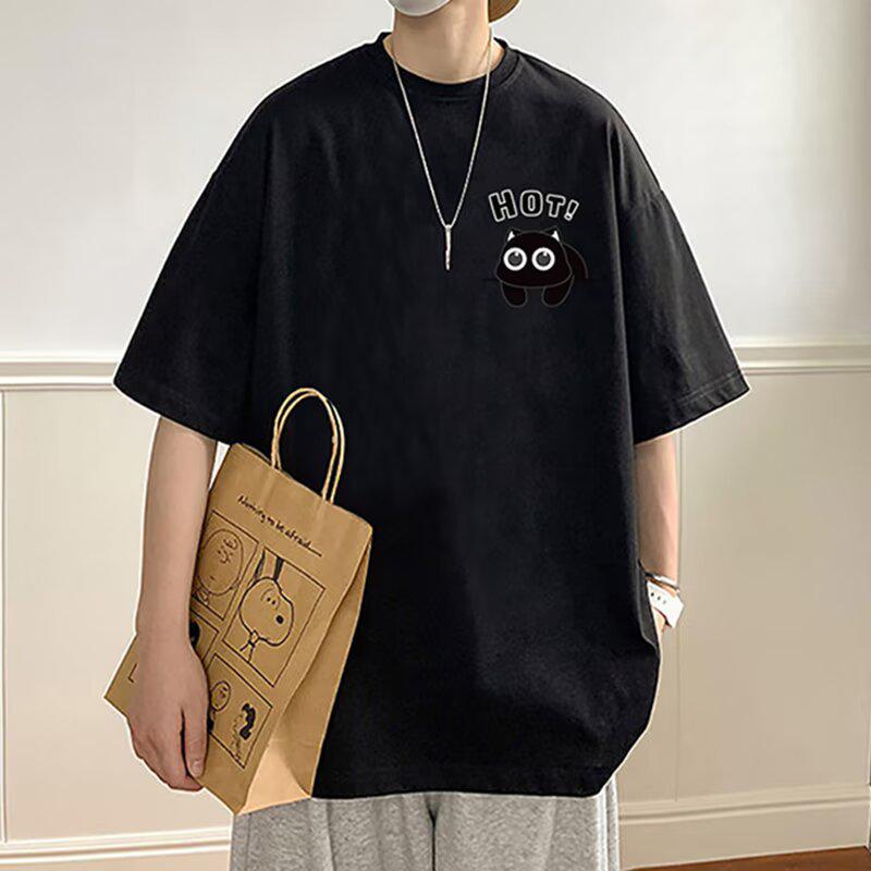 Men's Trendy Short-Sleeve T-Shirt: New Summer Style, Loose Fit, Versatile American Brand Casual Tee